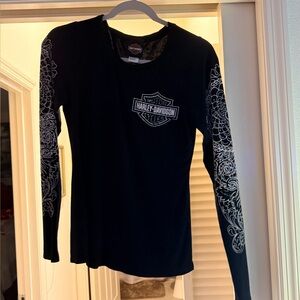 Harley-Davidson Black Tee with White Care Tag